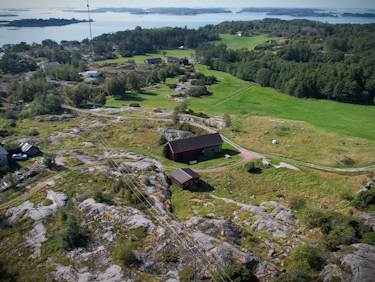 Kulturhuset Smugglarsnästet från luften